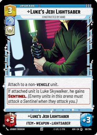 Luke's Jedi Lightsaber - Constructed by Hand (66/264) [Ashes of the Empire] Star Wars: Unlimited Single Disney