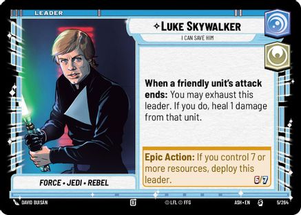 Luke Skywalker - I Can Save Him (5/264) [Ashes of the Empire] Star Wars: Unlimited Single Disney