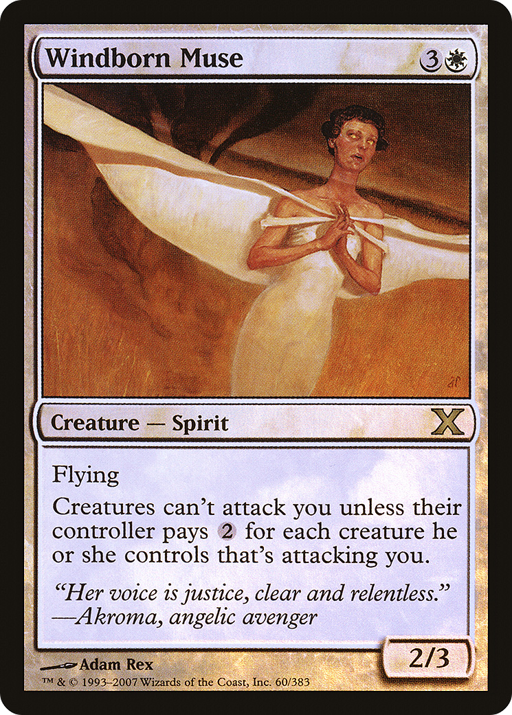 Windborn Muse (10E-60★) [Tenth Edition] Foil MTG Single Wizards of the Coast