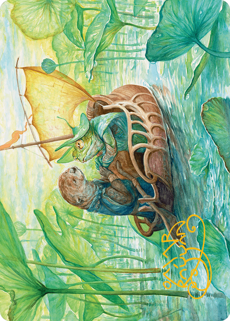Run Away Together Art Card (Gold-Stamped Signature) [Art Series] Bloomburrow MTG Single Magic: The Gathering