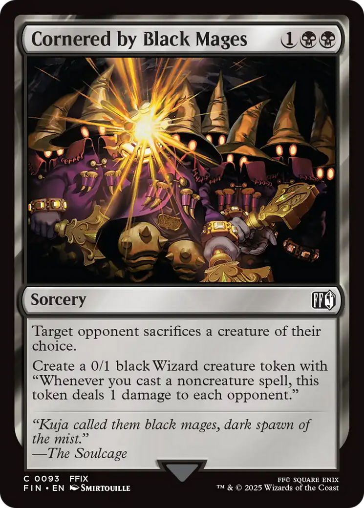 Cornered by Black Mages (FIN-093) [FINAL FANTASY] Foil MTG Single Wizards of the Coast