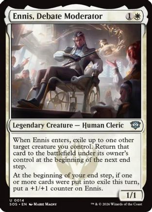 Ennis, Debate Moderator (SOS-014) [Secrets of Strixhaven] Foil MTG Single Wizards of the Coast