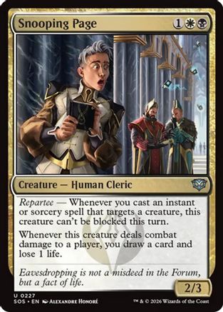 Snooping Page (SOS-227) [Secrets of Strixhaven] MTG Single Wizards of the Coast