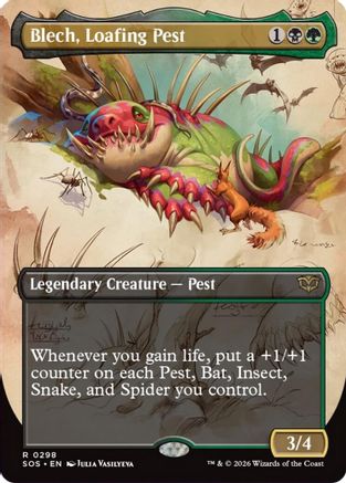 Blech, Loafing Pest (SOS-298) [Secrets of Strixhaven] Foil MTG Single Wizards of the Coast