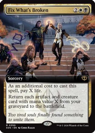 Fix What's Broken (SOS-350) [Secrets of Strixhaven] Foil MTG Single Wizards of the Coast