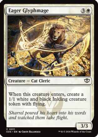 Eager Glyphmage (SOS-011) [Secrets of Strixhaven] Foil MTG Single Wizards of the Coast