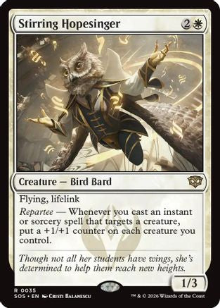 Stirring Hopesinger (SOS-035) [Secrets of Strixhaven] MTG Single Wizards of the Coast