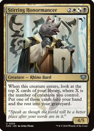 Stirring Honormancer (SOS-234) [Secrets of Strixhaven] Foil MTG Single Wizards of the Coast