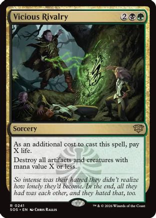 Vicious Rivalry (SOS-241) [Secrets of Strixhaven] Foil MTG Single Wizards of the Coast
