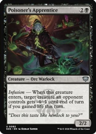 Poisoner's Apprentice (SOS-092) [Secrets of Strixhaven] Foil MTG Single Wizards of the Coast