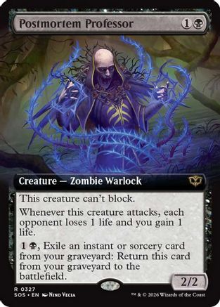 Postmortem Professor (SOS-327) [Secrets of Strixhaven] Foil MTG Single Wizards of the Coast