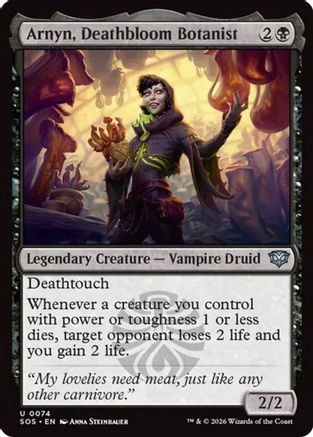 Arnyn, Deathbloom Botanist (SOS-074) [Secrets of Strixhaven] Foil MTG Single Wizards of the Coast