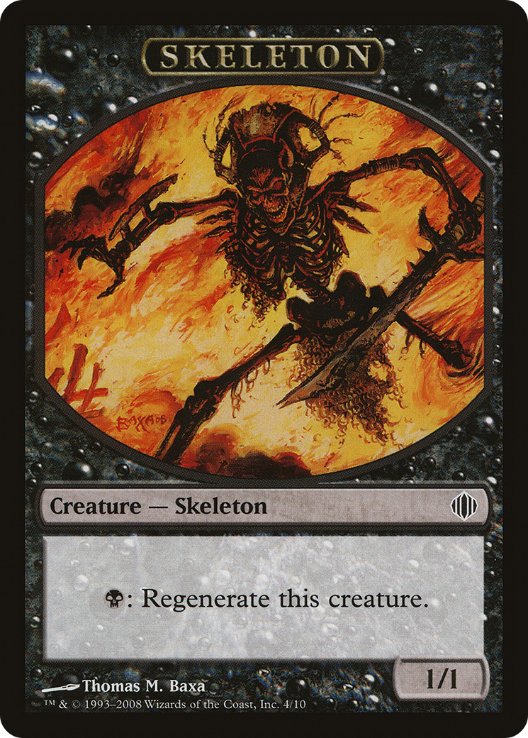 Skeleton Token (ALA-004) [Tokens] Shards of Alara Tokens MTG Single Wizards of the Coast