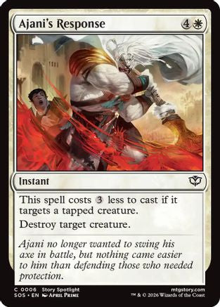 Ajani's Response (SOS-006) [Secrets of Strixhaven] Foil MTG Single Wizards of the Coast