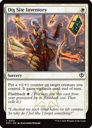Dig Site Inventory (SOS-010) [Secrets of Strixhaven] Foil MTG Single Wizards of the Coast