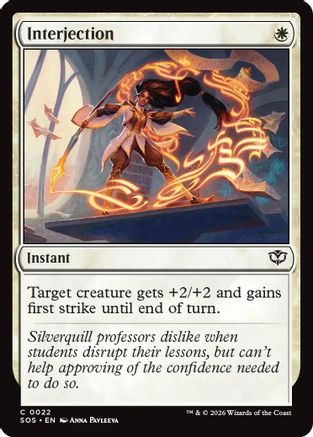 Interjection (SOS-022) [Secrets of Strixhaven] MTG Single Wizards of the Coast
