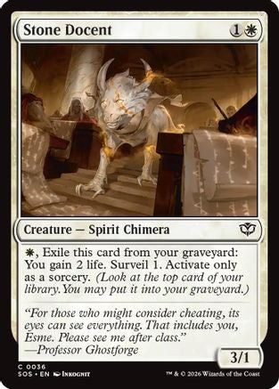 Stone Docent (SOS-036) [Secrets of Strixhaven] MTG Single Wizards of the Coast