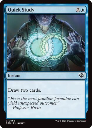 Quick Study (SOS-065) [Secrets of Strixhaven] Foil MTG Single Wizards of the Coast