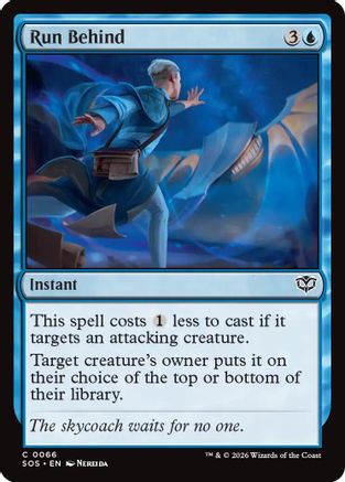 Run Behind (SOS-066) [Secrets of Strixhaven] Foil MTG Single Wizards of the Coast