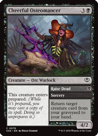 Cheerful Osteomancer (SOS-076) [Secrets of Strixhaven] Foil MTG Single Wizards of the Coast