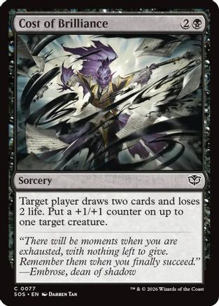 Cost of Brilliance (SOS-077) [Secrets of Strixhaven] MTG Single Wizards of the Coast