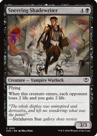 Sneering Shadewriter (SOS-101) [Secrets of Strixhaven] MTG Single Wizards of the Coast