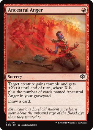 Ancestral Anger (SOS-106) [Secrets of Strixhaven] Foil MTG Single Wizards of the Coast