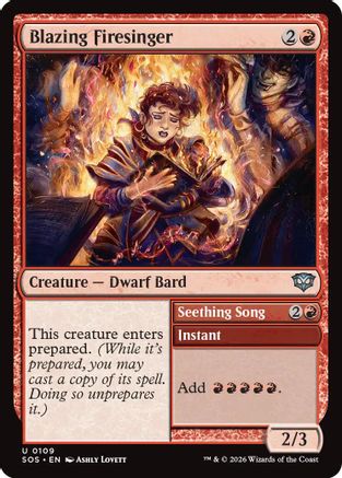 Blazing Firesinger (SOS-109) [Secrets of Strixhaven] MTG Single Wizards of the Coast