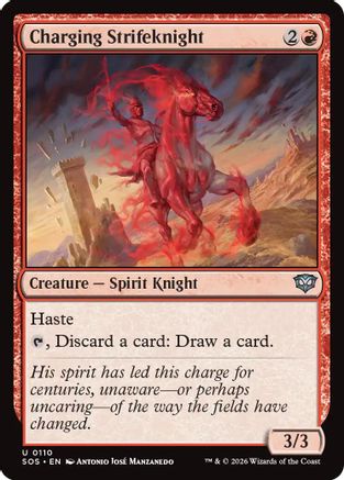 Charging Strikeknight (SOS-110) [Secrets of Strixhaven] MTG Single Wizards of the Coast
