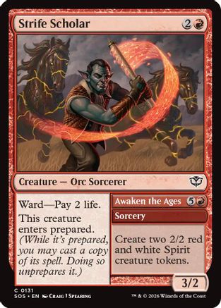 Strife Scholar (SOS-131) [Secrets of Strixhaven] MTG Single Wizards of the Coast