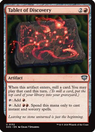 Tablet of Discovery (SOS-132) [Secrets of Strixhaven] Foil MTG Single Wizards of the Coast