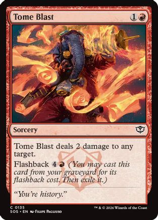 Tome Blast (SOS-135) [Secrets of Strixhaven] Foil MTG Single Wizards of the Coast