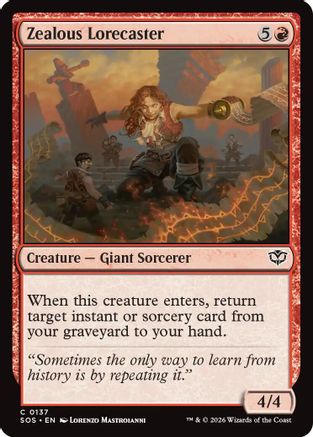 Zealous Lorecaster (SOS-137) [Secrets of Strixhaven] MTG Single Wizards of the Coast