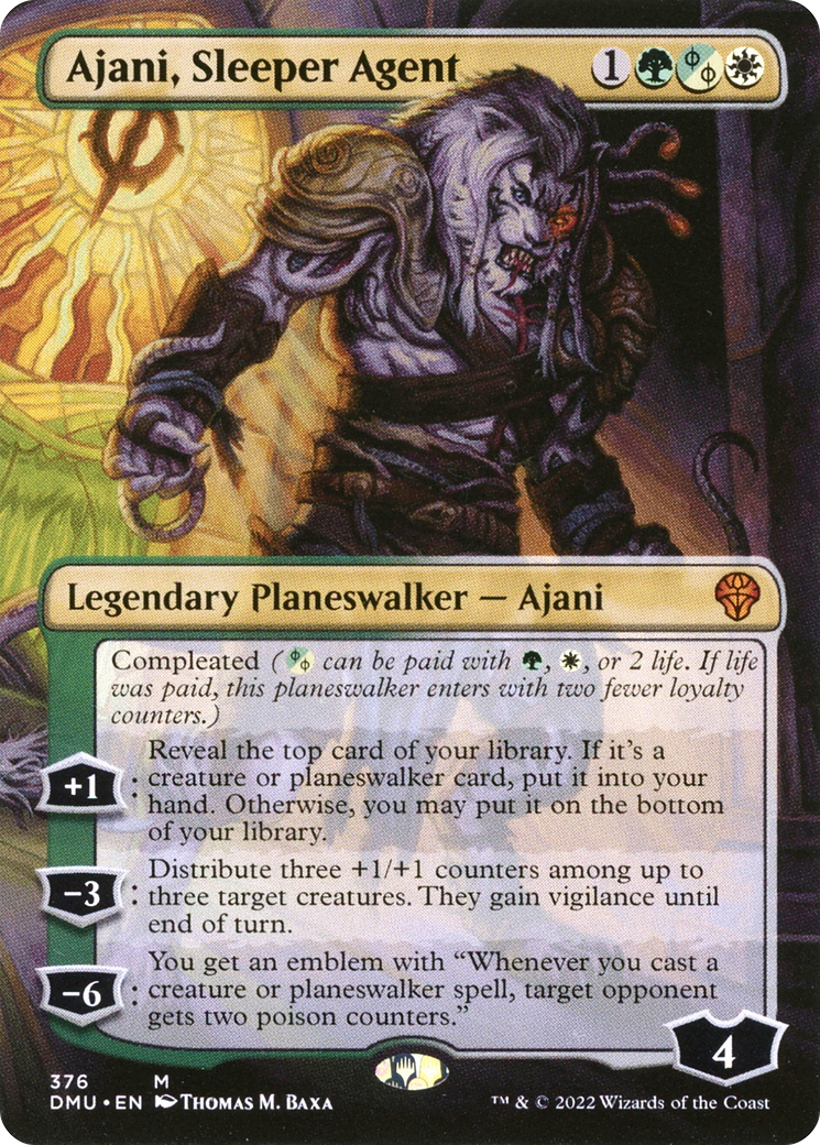 Ajani, Sleeper Agent (DMU-376) [Dominaria United] (Borderless) Foil MTG Single Wizards of the Coast