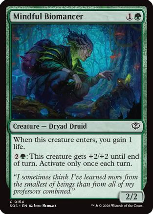 Mindful Biomancer (SOS-154) [Secrets of Strixhaven] MTG Single Wizards of the Coast
