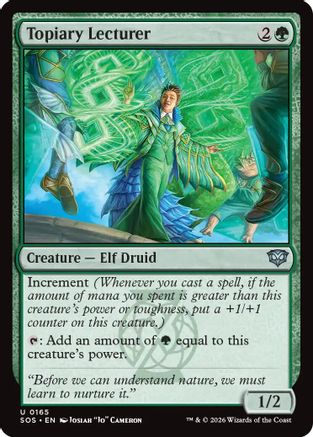 Topiary Lecturer (SOS-165) [Secrets of Strixhaven] Foil MTG Single Wizards of the Coast