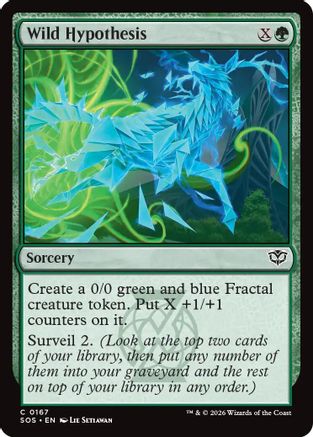 Wild Hypothesis (SOS-167) [Secrets of Strixhaven] Foil MTG Single Wizards of the Coast