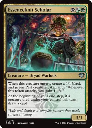 Essenceknit Scholar (SOS-187) [Secrets of Strixhaven] Foil MTG Single Wizards of the Coast