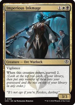 Imperious Inkmage (SOS-195) [Secrets of Strixhaven] Foil MTG Single Wizards of the Coast