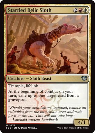 Startled Relic Sloth (SOS-233) [Secrets of Strixhaven] MTG Single Wizards of the Coast
