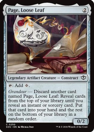 Page, Loose Leaf (SOS-250) [Secrets of Strixhaven] Foil MTG Single Wizards of the Coast