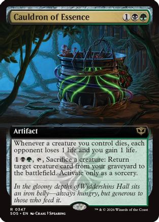Cauldron of Essence (SOS-347) [Secrets of Strixhaven] Foil MTG Single Wizards of the Coast