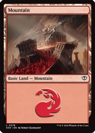 Mountain (0278) (SOS-278) [Secrets of Strixhaven] Foil MTG Single Wizards of the Coast