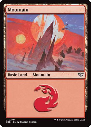 Mountain (0279) (SOS-279) [Secrets of Strixhaven] Foil MTG Single Wizards of the Coast