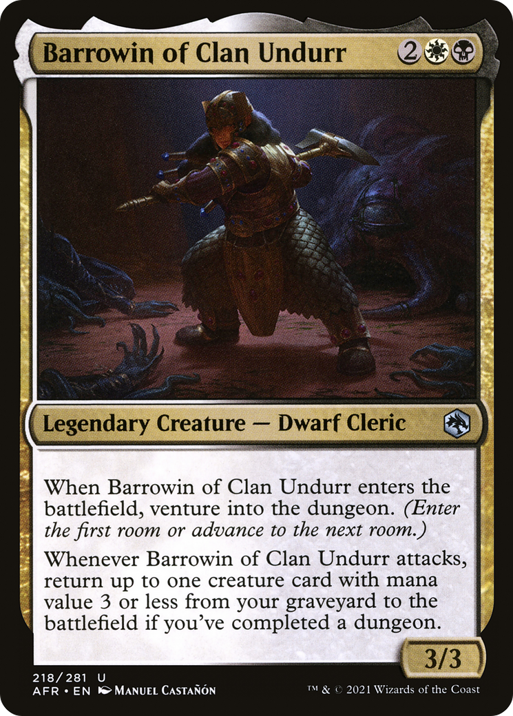 Barrowin of Clan Undurr (AFR-218) [Adventures in the Forgotten Realms] Foil MTG Single Wizards of the Coast