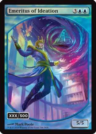 Emeritus of Ideation (Serial Numbered) (Double Rainbow Foil) (SOS-306) [Secrets of Strixhaven] Foil MTG Single Wizards of the Coast