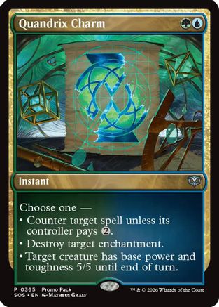 Quandrix Charm (PPSOS-365) [Promo Pack: Secrets of Strixhaven] Foil MTG Single Wizards of the Coast