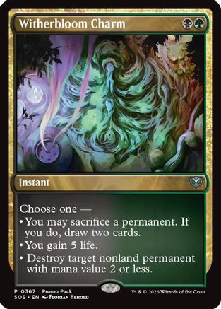 Witherbloom Charm (PPSOS-367) [Promo Pack: Secrets of Strixhaven] Foil MTG Single Wizards of the Coast