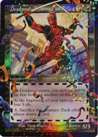 Deadpool, Trading Card (7129) (Pool Party Foil) (SLD-7129) [Secret Lair Drop Series] Foil MTG Single Wizards of the Coast
