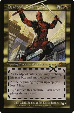 Deadpool, Trading Card (7127) (SLD-7127) [Secret Lair] Drop Series MTG Single Wizards of the Coast